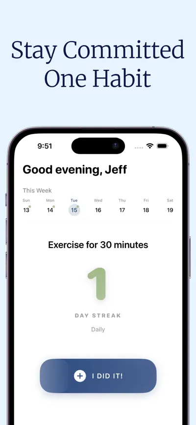 ONE Habit Tracker screenshot 1